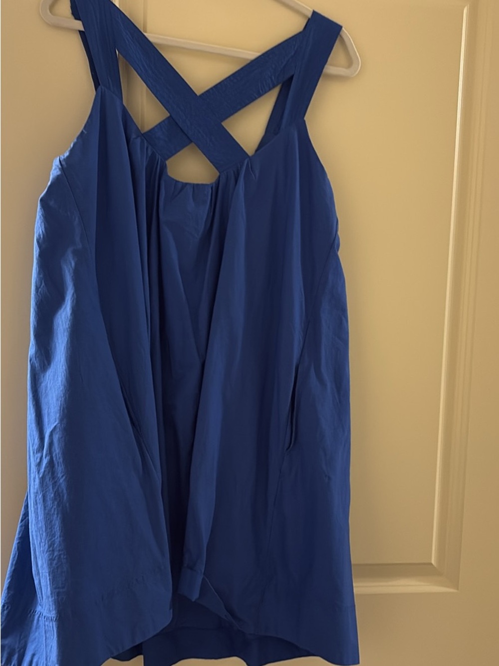 Anthropologie Royal Blue Crossback Sundress